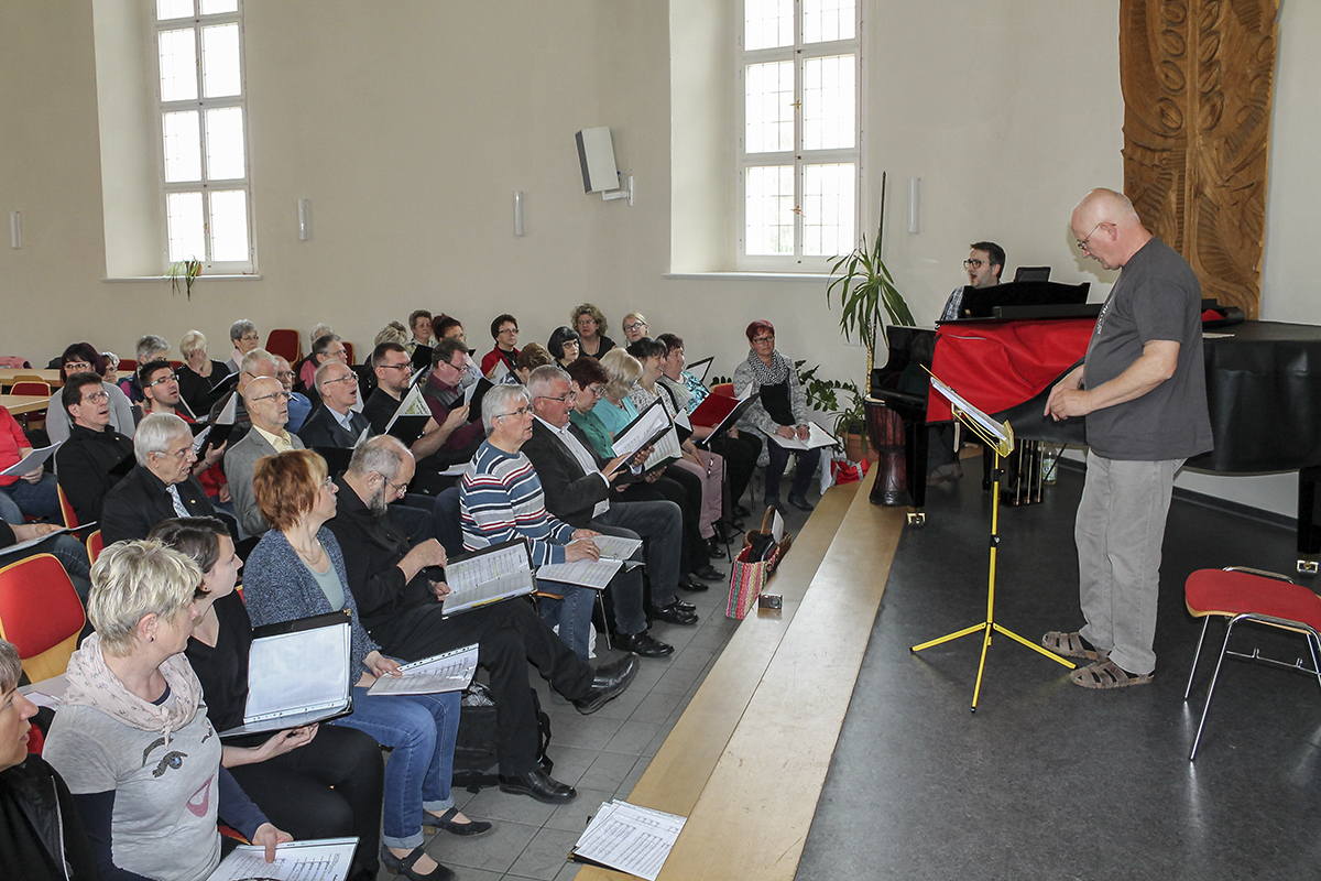 letzter Schliff vor dem Konzert