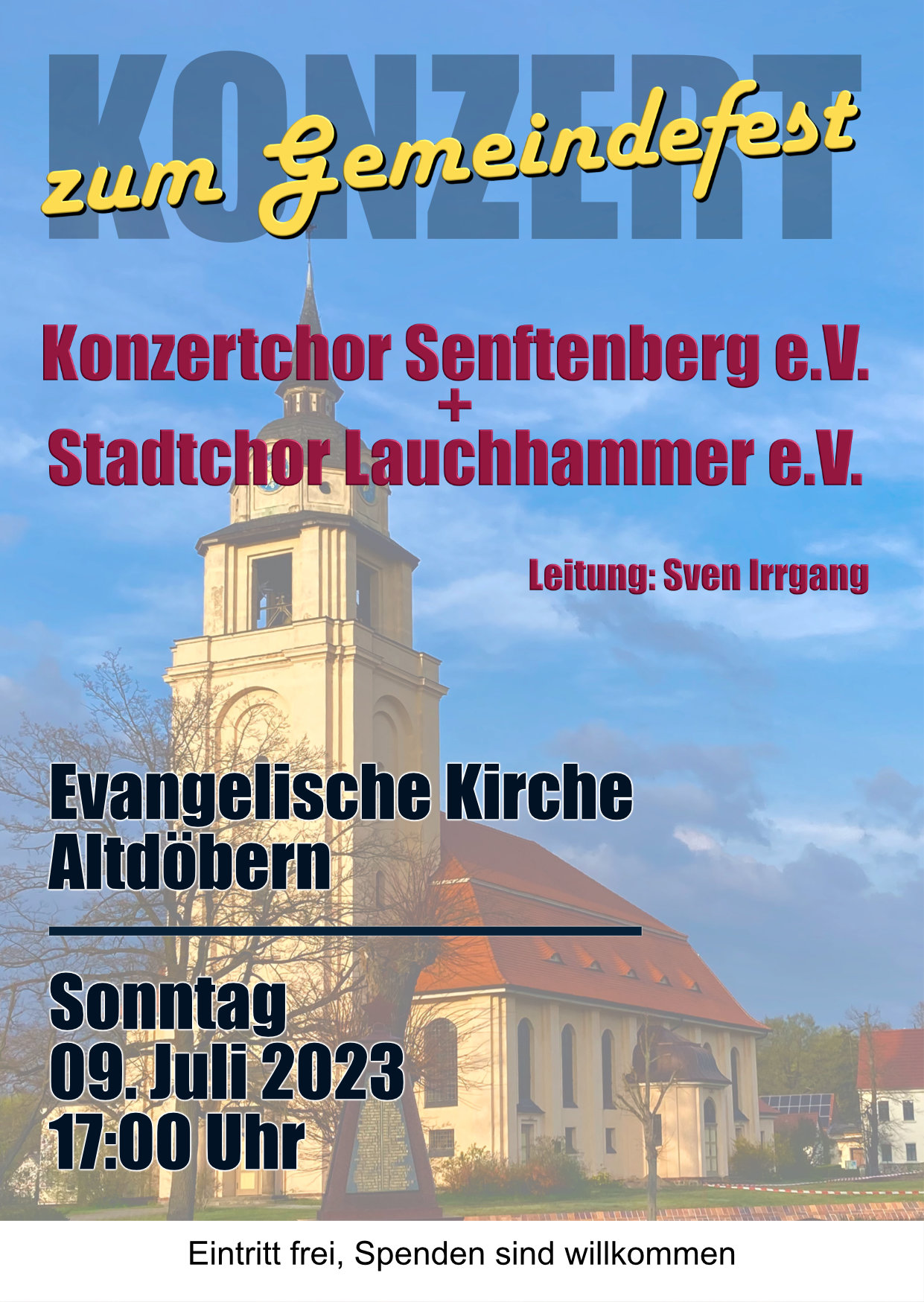 Flyer Sommerkonzert Altdöbern